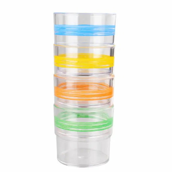 Top-Preis Waca Trinkglas SAN, 4er Set bunt, 230 ml