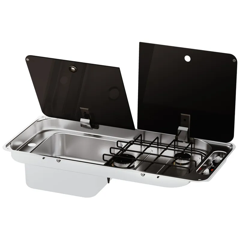 Preis Gesenkt Can Kocher-Spülenkombination FL1501, 71,6 x 34 cm - Spülbecken links