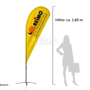Abverkauf Reimo-Dropflag Komplettsystem, Höhe 280cm