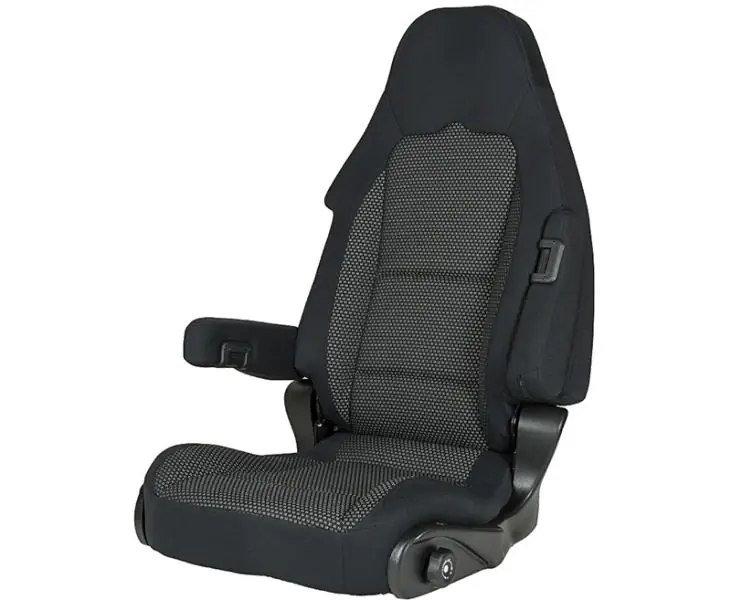 SPORTSCRAFT Pilotensitz S10.1 Beifahrerseite in Ara schwarz/grau inkl. Lordosenstütze, Teile-Nr. 40 Must-Have