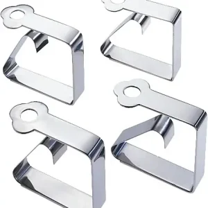 Tischtuchklemmen WENKO Edelstahl 4er Set Neu