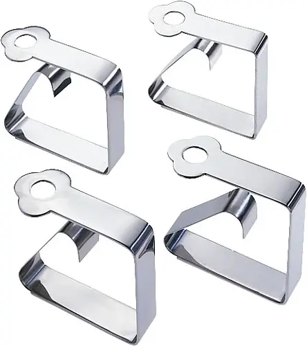 Tischtuchklemmen WENKO Edelstahl 4er Set Neu