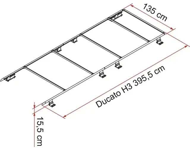 Garantierte Lieferung Dachträgersystem FIAMMA Roof Rail passend für Ducato H3