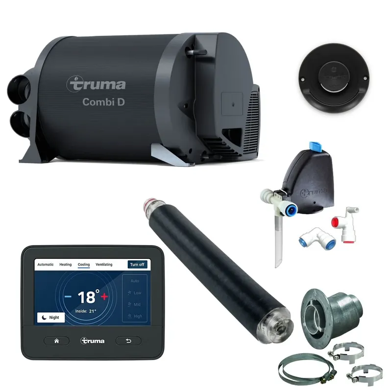 Direktkauf Set TRUMA Combi D 6 E Heizung iNet X NG mit Wandkamin S Rohrset 60 Wasserset R