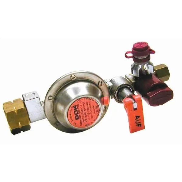 Abverkauf Gasdruckregler GOK Tankregler 50 mbar GF auf 8 mm RVS