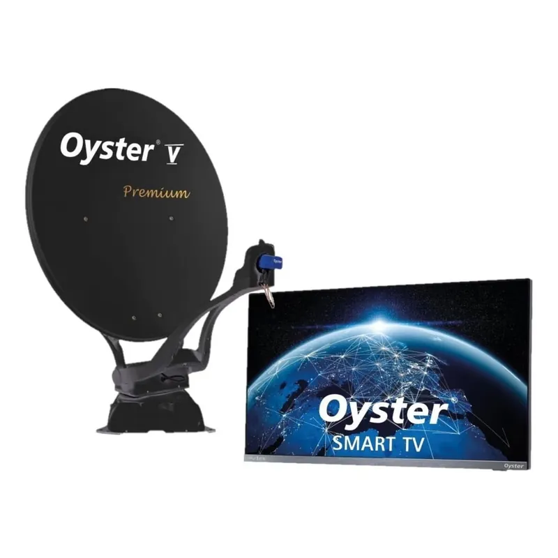 Preisreduziert tHMEDIA Oyster V Premium SAT-Anlage Twin anthrazit mit Oyster Smart TV 24" (60 cm)
