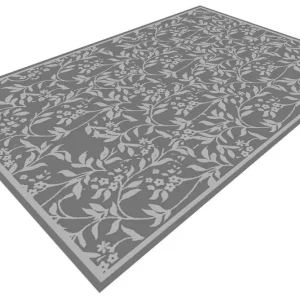 Bestpreis Eurotrail Outdoor Teppich Relax Mat Floral grau 270x200cm