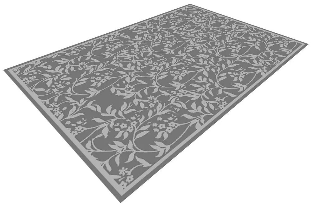 Bestpreis Eurotrail Outdoor Teppich Relax Mat Floral grau 270x200cm