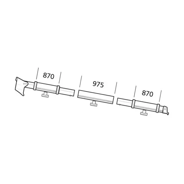 Top-Preis Thule Klemmprofil komplett, links Residence / Panorama Serie 9 Auszug 3 m