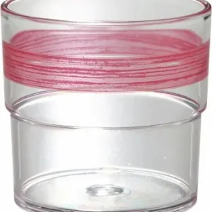 Markenprodukt Waca Trinkglas, "Bistro", Variante rot, 1 St.