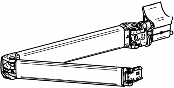 Preisreduziert Thule-Omnistor Gelenkarm 5003 - 2,5 m, Markisenlänge ab 3 m, rechts