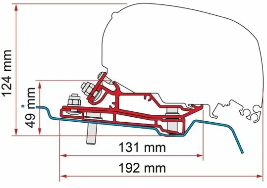 Saisonangebot Fiamma Markisenadapter F80s / F65 für Ford Transit (L3/H3) ab Bj. 2014