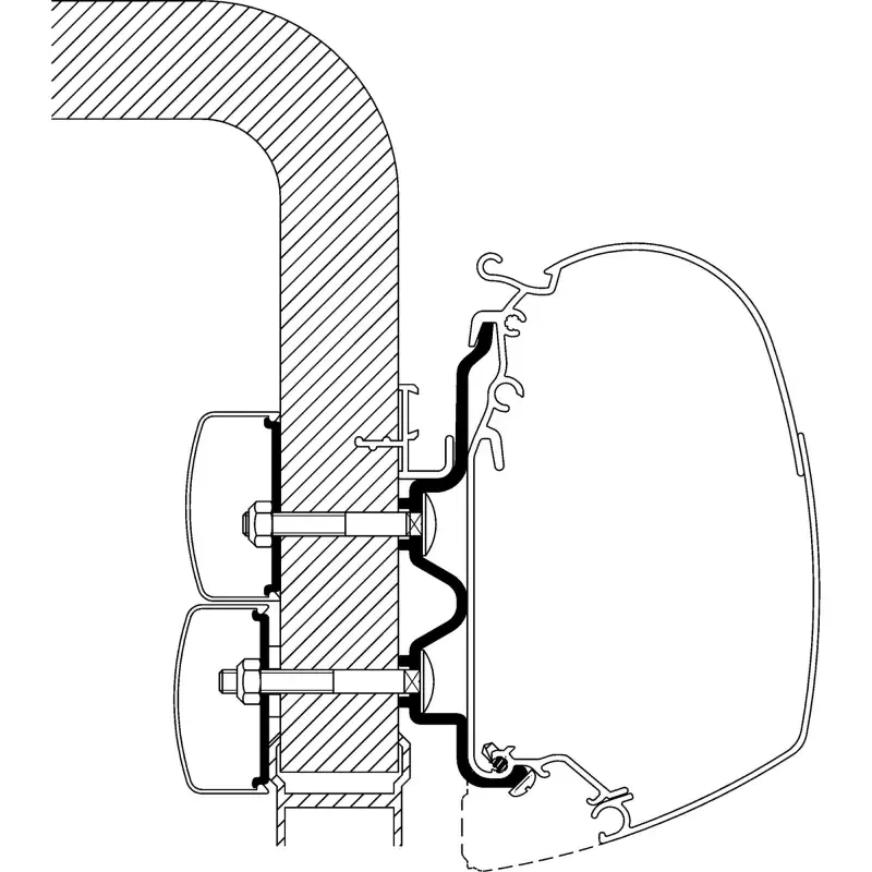 Adapter für Hymer Exsis / Hymer Camp bis Bj. 2011 zu TO Serie 5 und 8, 6 m Meistverkauft