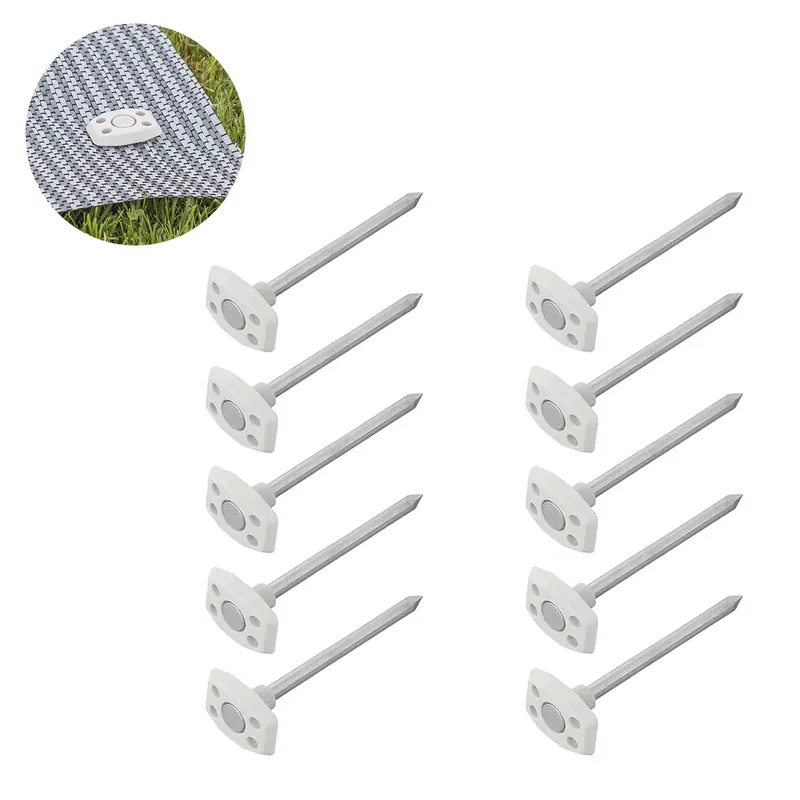 10er Set Metall Heringe für Bodenplane Zeltbodennagel Erdnägel Ø6 mm, 10 cm lang Knallerangebot