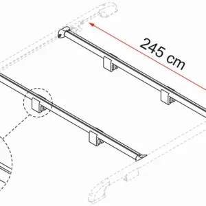 FIAMMA FIXING-BAR Rail Tragestangen 2er Set Preiswert