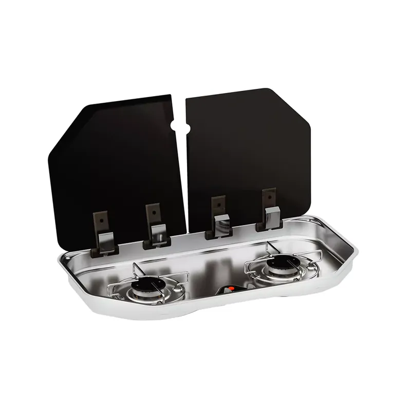 Gaskochfeld 2-flammig 3,4 kW Can FC1362 64×35 cm Begrenztes Angebot